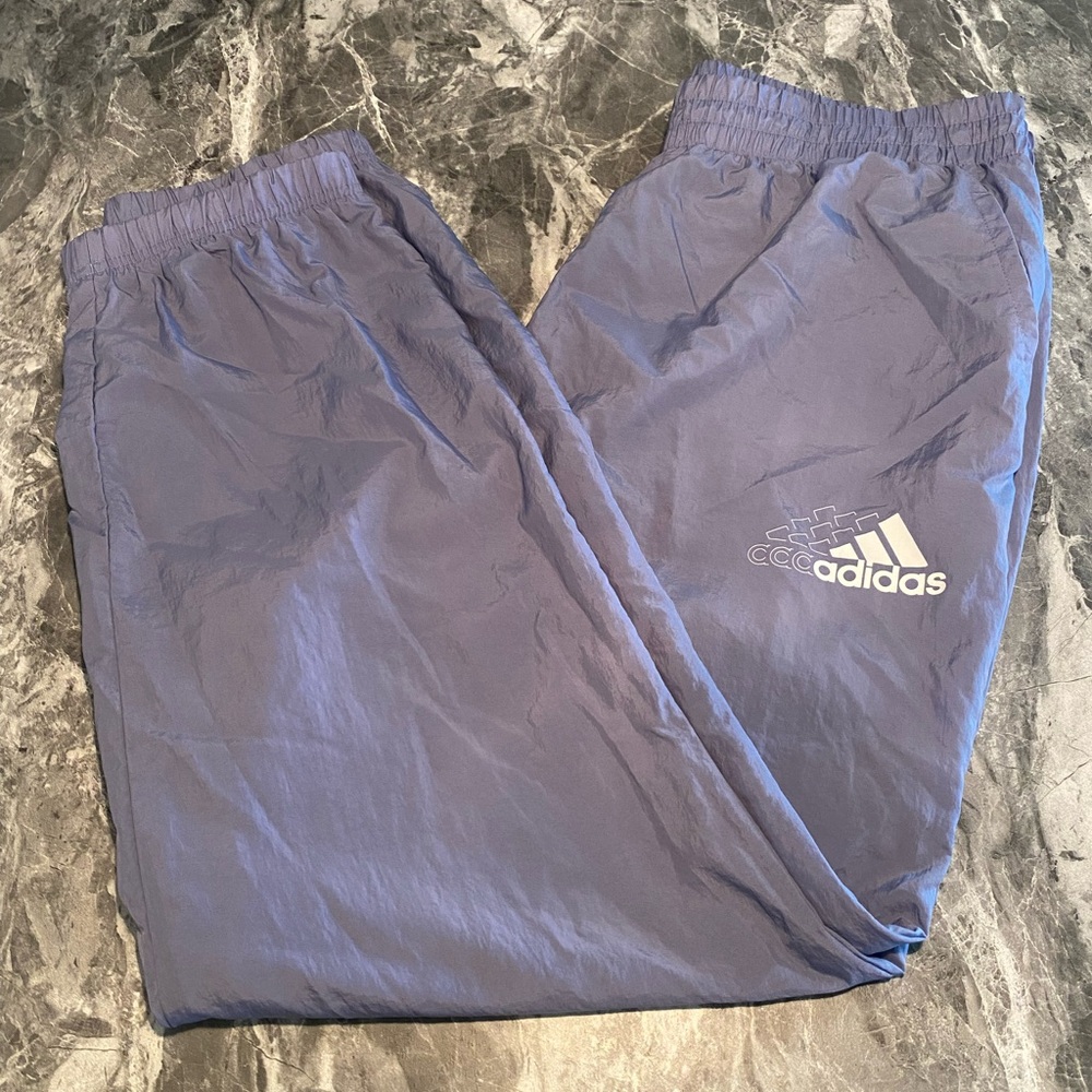Adidas Purple Track Pants with Elastic Waistband
